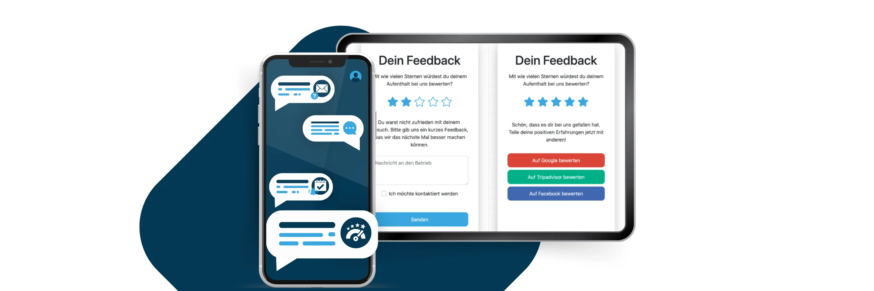 Oberfläche des Feedbackboosters 