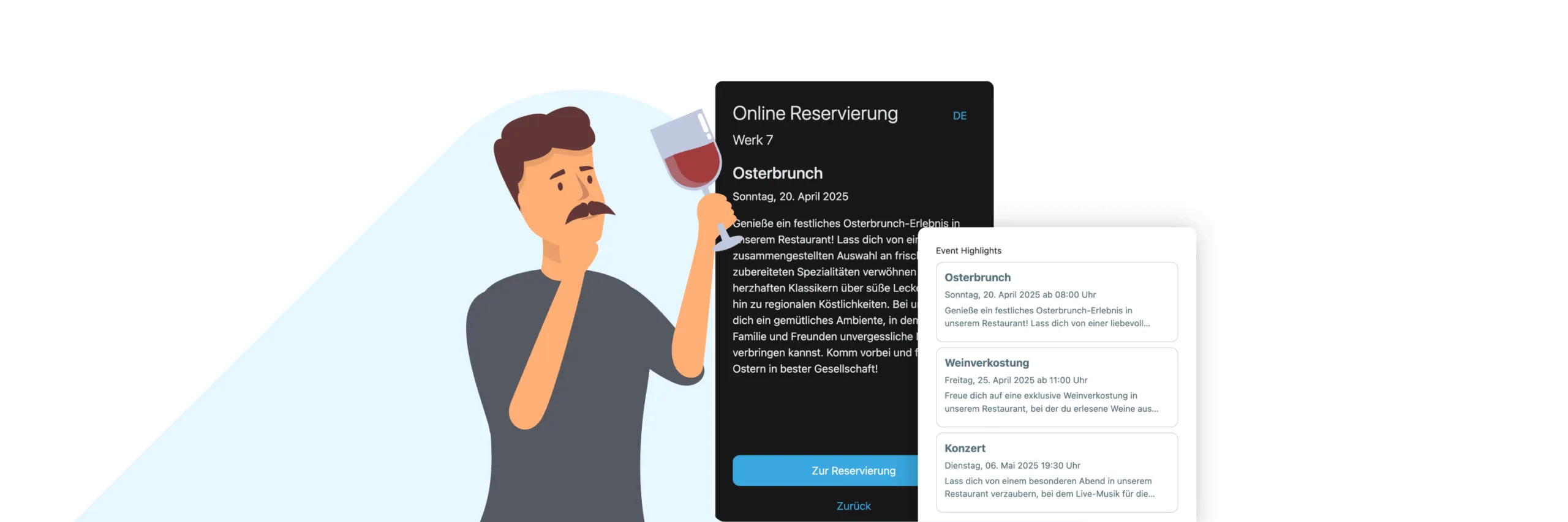 illustration die Events abbildet