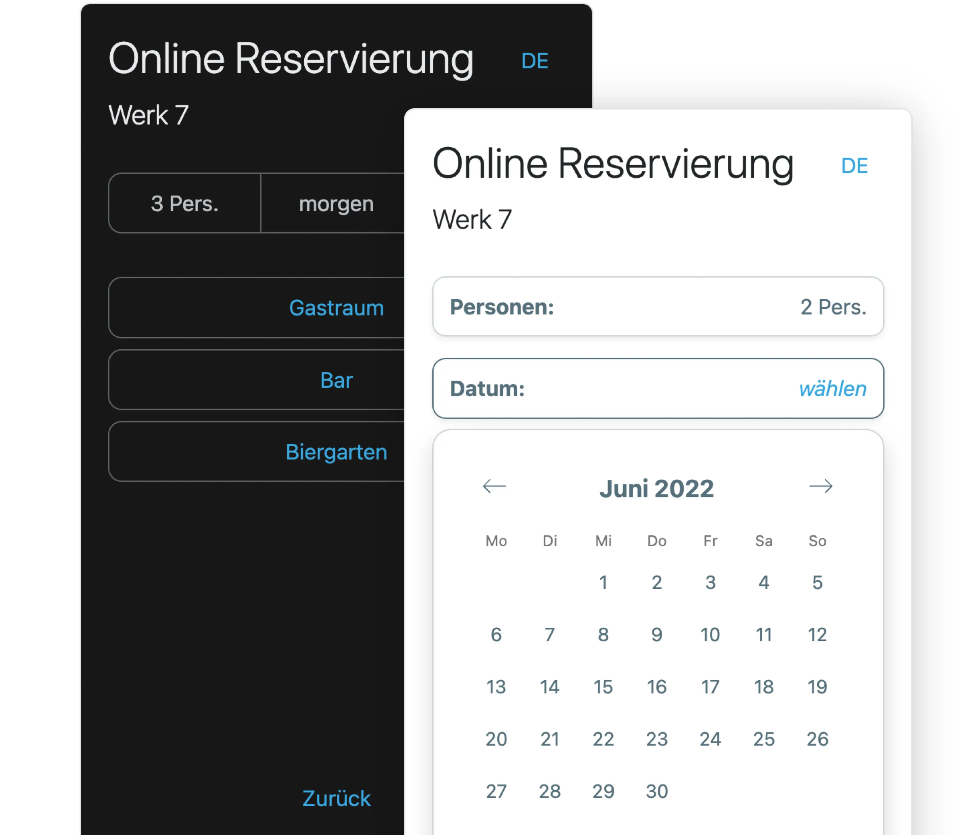 Online-Tischreservierungs­system