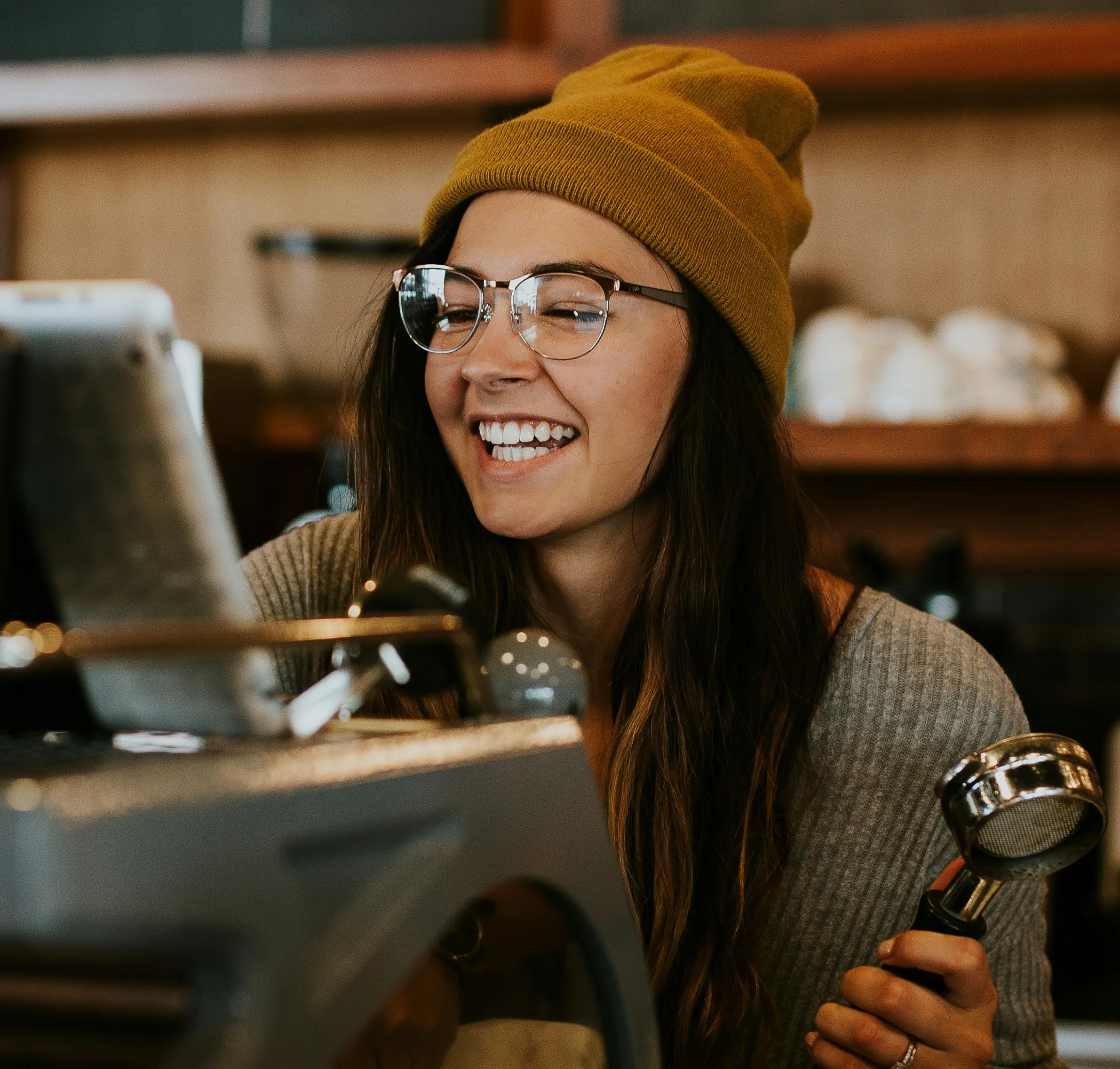 Barista im Café