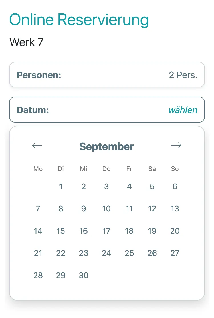 Online-Reservierung
