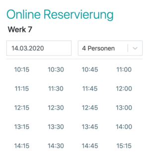 Online Reservierung
