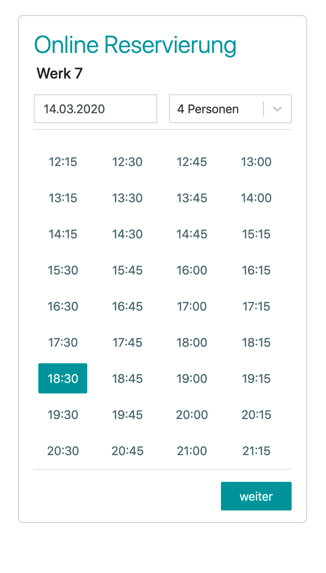 Einfache Reservierungen über das Smartphone