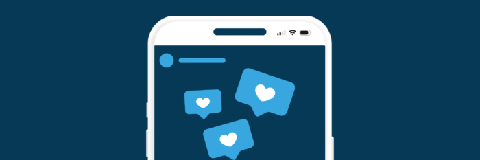 beitragsbild_instagramreservierung Oberer Teil eines Smartphones mit Herzen